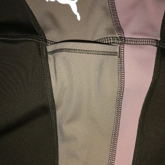 Puma Ladies Dark Green, Pink, & Sage Green Full Length Leggings - Picture 5 of 7